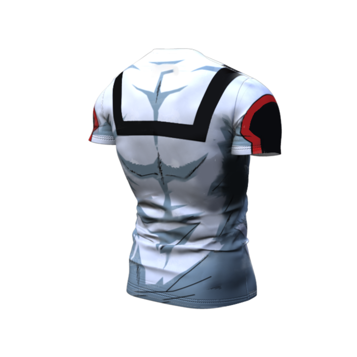 BJJ Rash Guard My Hero Academia Compression 'UA Uniform | White' Premium Short Sleeve Rashguard