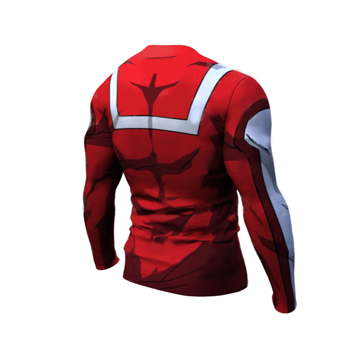 BJJ Rash Guard My Hero Academia Compression 'UA Uniform | Red' Premium Long Sleeve Rashguard