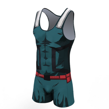 BJJ Rash Guard My Hero Academia 'Deku' Men's Powerlifting Singlet