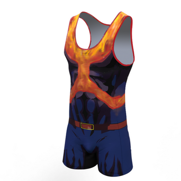 BJJ Rash Guard My Hero Academia 'Endeavour' Men's Powerlifting Singlet