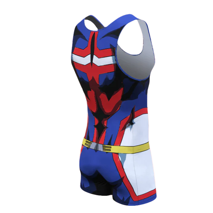 BJJ Rash Guard My Hero Academia 'All Might' Men's Powerlifting Singlet