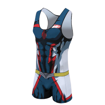 BJJ Rash Guard My Hero Academia 'Young All Might ' Men's Powerlifting Singlet