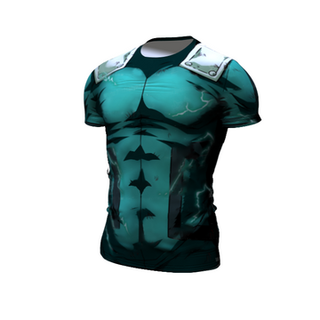 BJJ Rash Guard My Hero Academia Compression 'Deku | Full Cowling' Premium Short Sleeve Rashguard