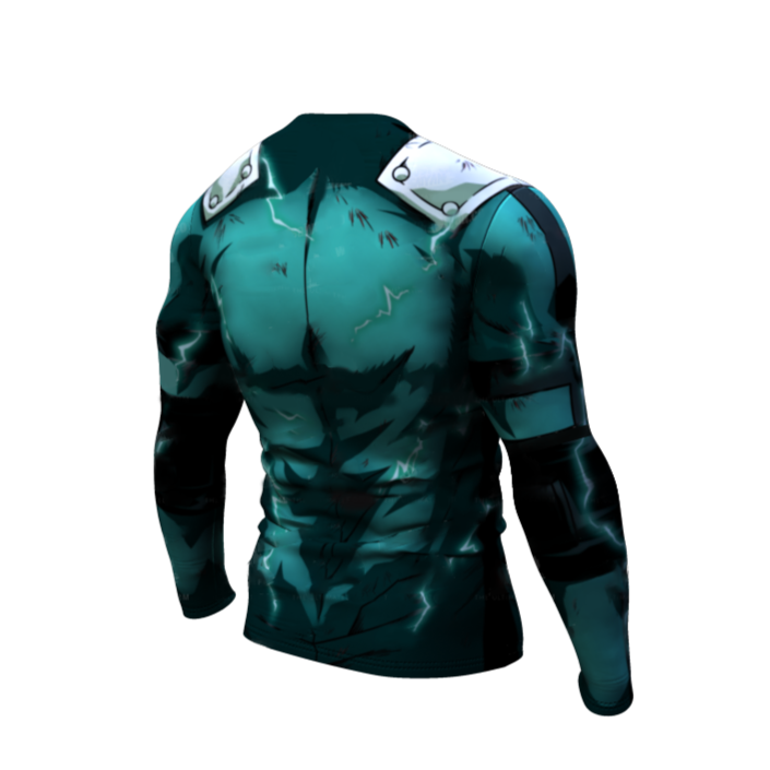 BJJ Rash Guard My Hero Academia Compression 'Deku | Full Cowling' Premium Long Sleeve Rashguard