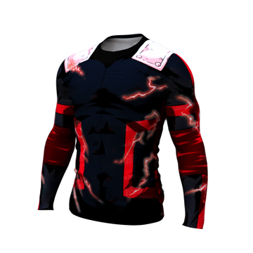 BJJ Rash Guard My Hero Academia Compression 'Onyx Deku | Full Cowling' Premium Long Sleeve Rashguard