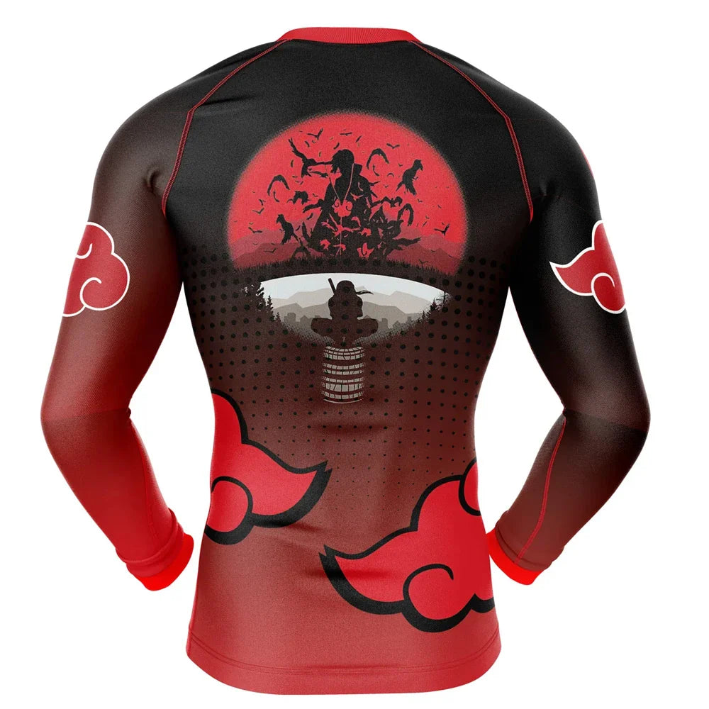 BJJ Rash Guard Kids Naruto 'Itachi' Long Sleeve Compression Rashguard