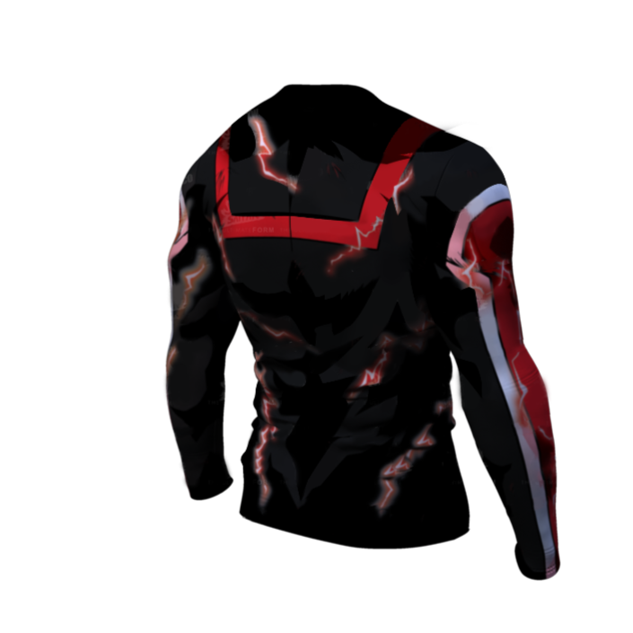 BJJ Rash Guard My Hero Academia Compression 'Onyx UA Uniform' Premium Long Sleeve Compression Rashguard