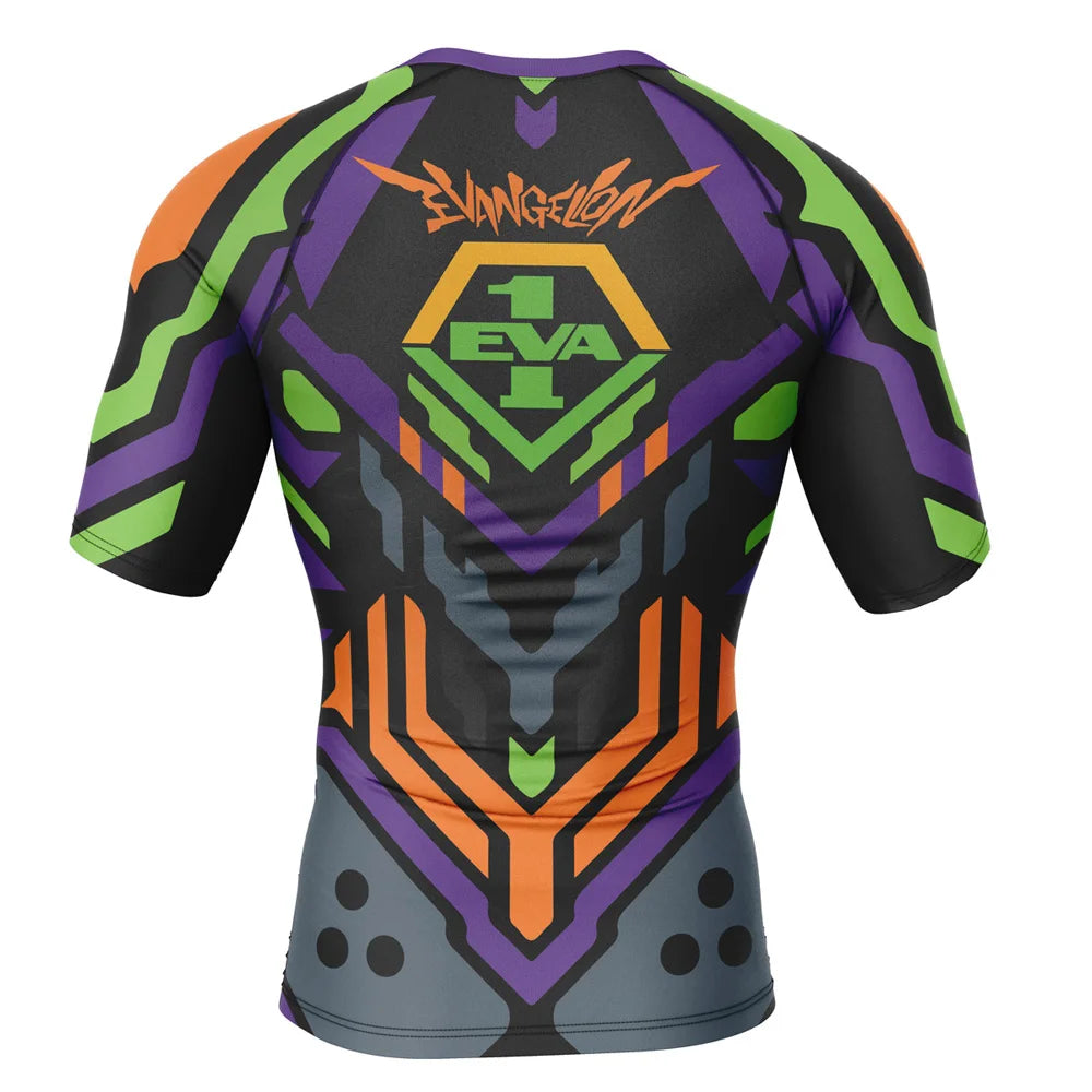 Evangelion Unit-01 '2.0' Short Sleeve Compression Rashguard