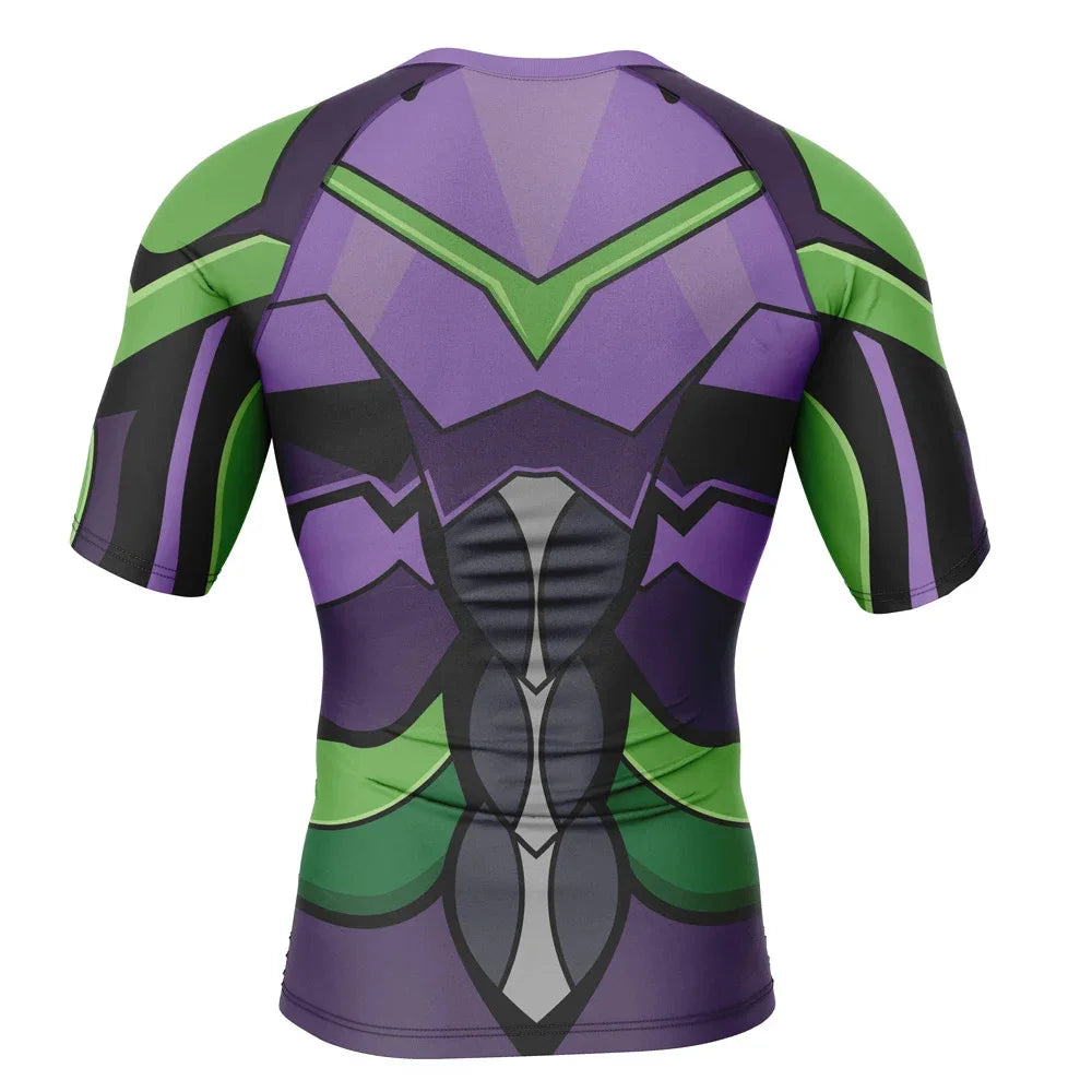 Evangelion Unit-01 Short Sleeve Compression Rashguard