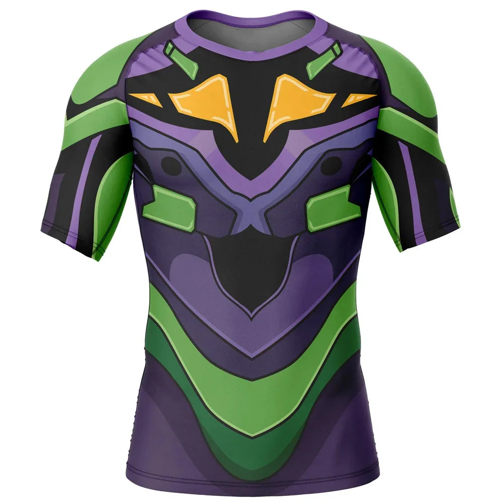 Evangelion Unit-01 Short Sleeve Compression Rashguard