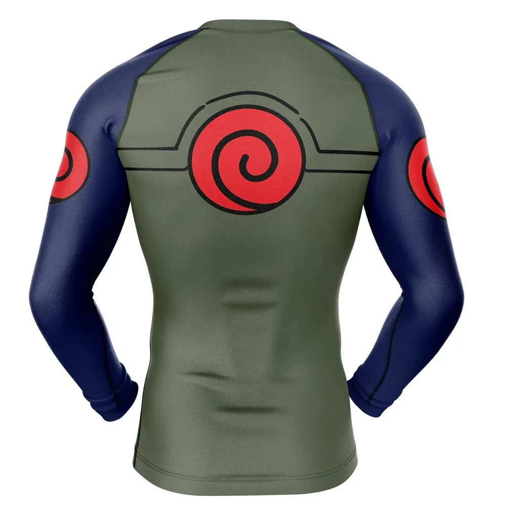 BJJ Rash Guard Naruto 'Hatake' Long Sleeve Compression Rashguard