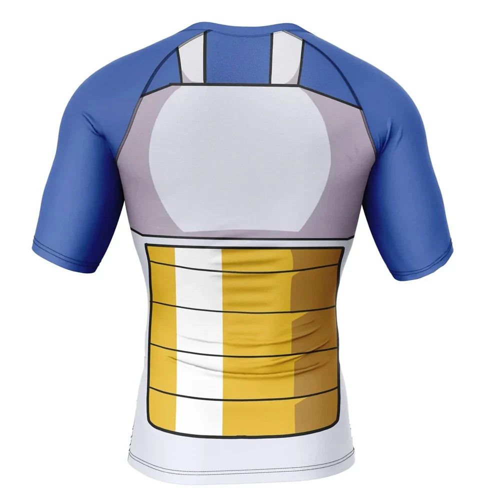 BJJ Rash Guard Dragon Ball Z 'Vegeta | Prince of all Saiyans' Short Sleeve Compression