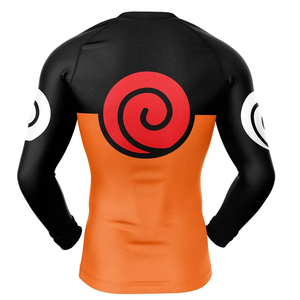 BJJ Rash Guard Naruto 'Uzumaki' Long Sleeve Compression Rashguard