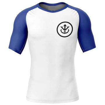 BJJ Rash Guard Dragon Ball Z 'Vegeta | Saiyan Royal Crest' Short Sleeve Compression Rashguard