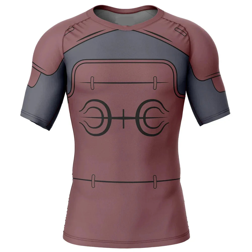 BJJ Rash Guard Naruto 'Hashirama' Short Sleeve Compression Rashguard