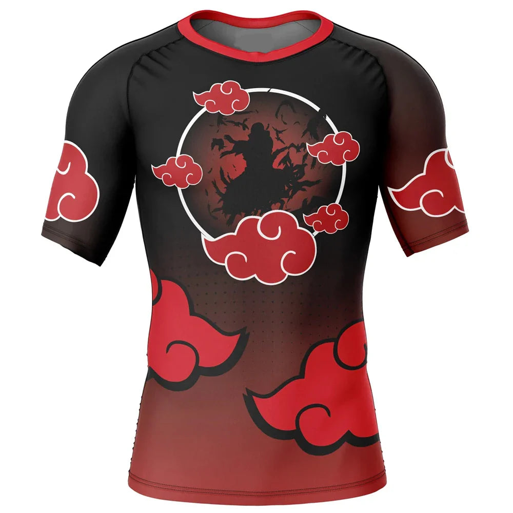 BJJ Rash Guard Kids Naruto 'Itachi' Short Sleeve Compression Rashguard