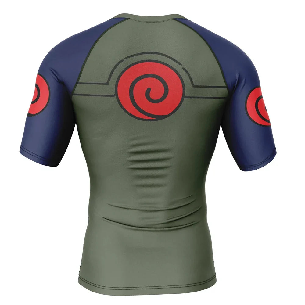 BJJ Rash Guard Kids Naruto 'Hatake' Short Sleeve Compression Rashguard