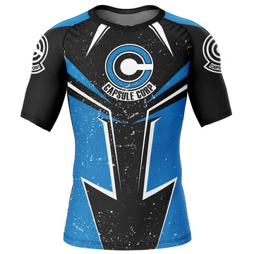 Dragon Ball Z 'Capsule Corp' Short Sleeve Compression Rashguard