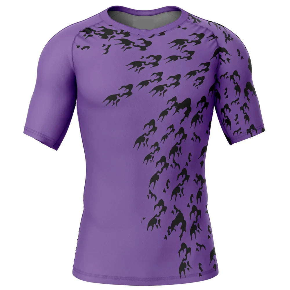 BJJ Rash Guard Naruto 'Sasuke | Curse Mark' Short Sleeve Compression Rashguard