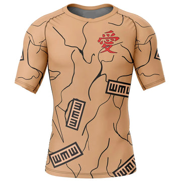 BJJ Rash Guard Naruto 'Gourd | Gaara' Short Sleeve Compression Rashguard