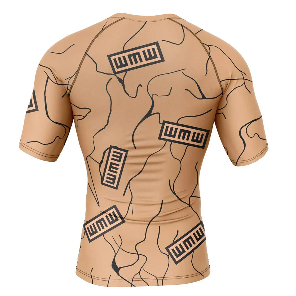 BJJ Rash Guard Kids Naruto 'Gourd | Gaara' Short Sleeve Compression Rashguard