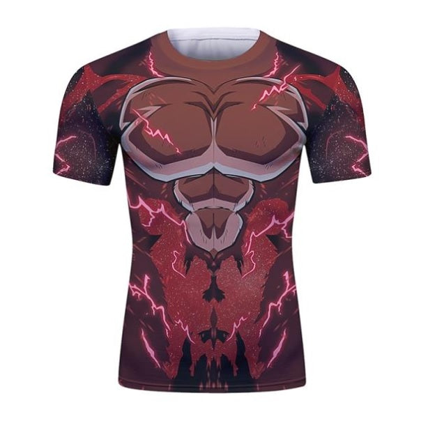 BJJ Rash Guard Dragon Ball Z 'Super Saiyan 4 | Limit Breaker Goku' Short Sleeve Elite Rashguard