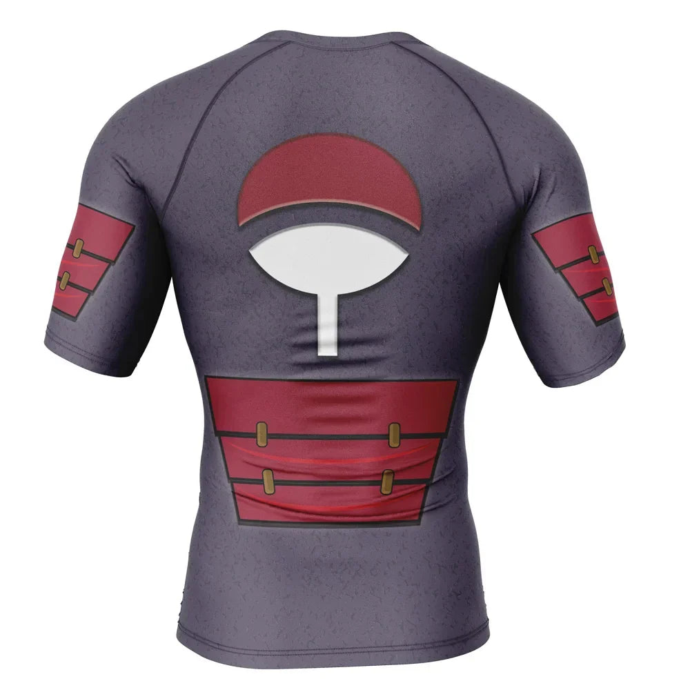 BJJ Rash Guard Kids Naruto 'Madara | 3.0' Short Sleeve Compression Rashguard