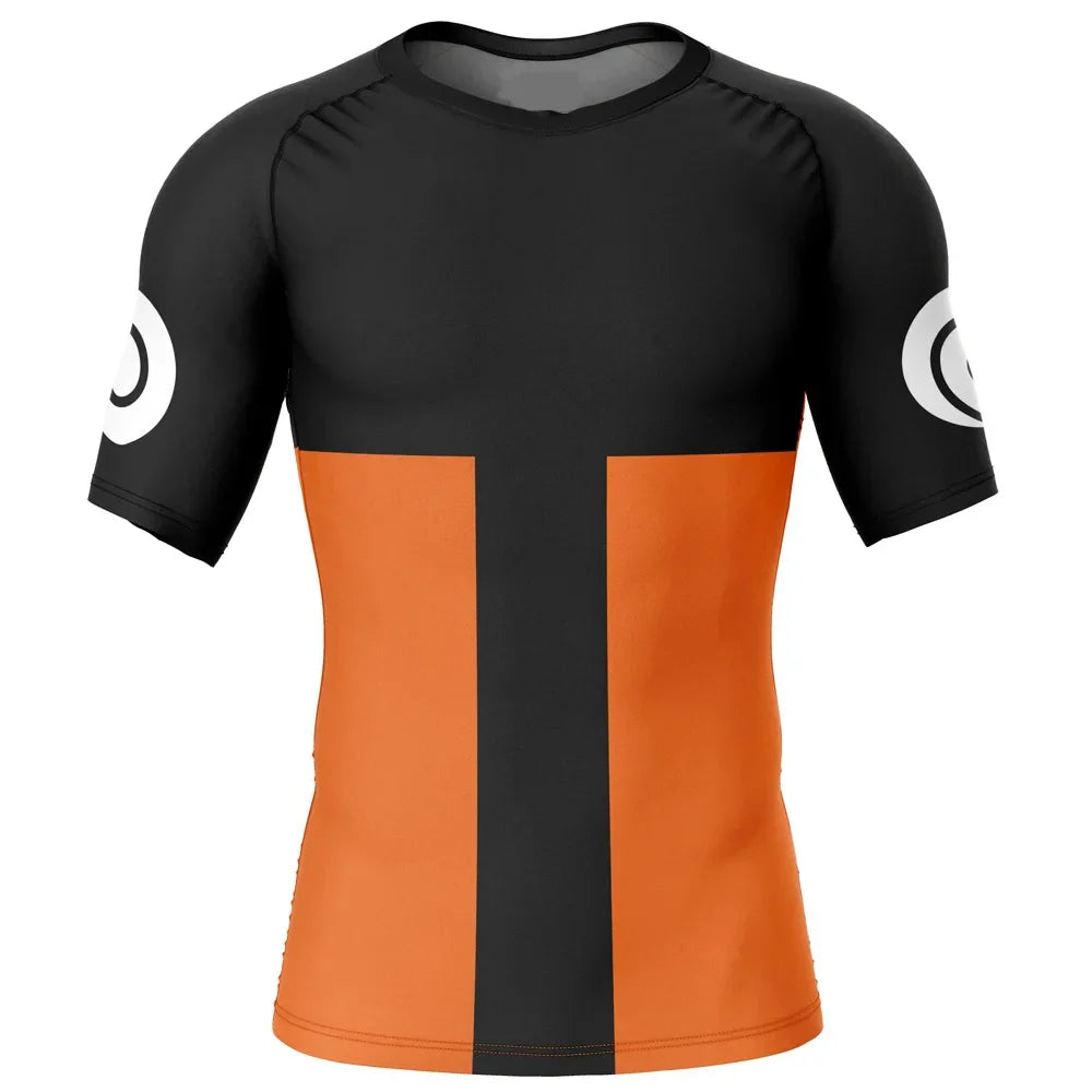 BJJ Rash Guard Naruto 'Uzumaki' Short Sleeve Compression Rashguard