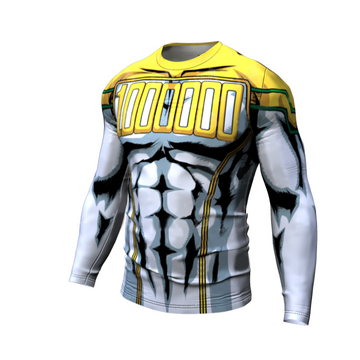 BJJ Rash Guard My Hero Academia Compression 'Lemillion' Premium Long Sleeve Rashguard