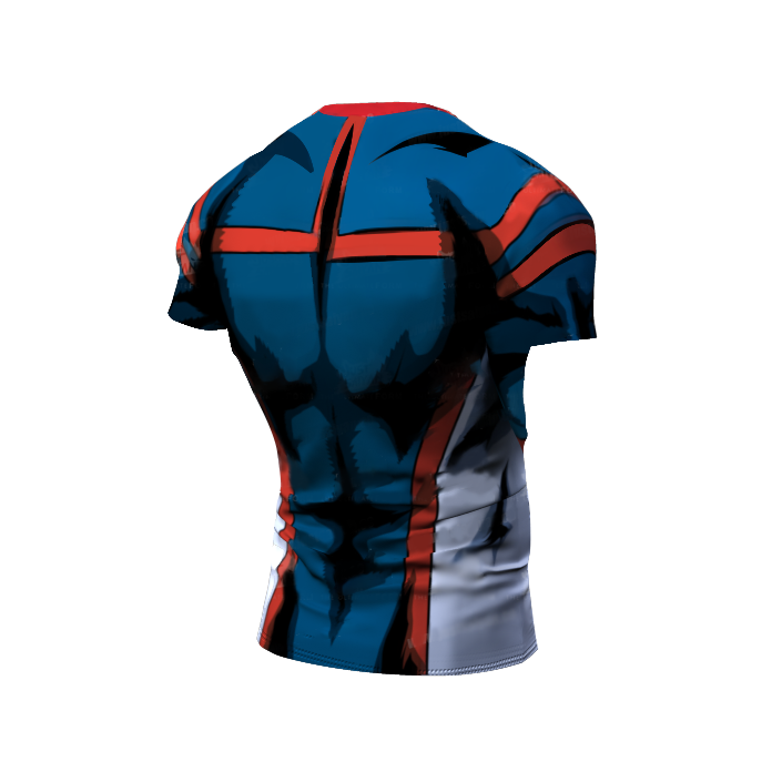 BJJ Rash Guard My Hero Academia Compression 'Young Might' Premium Short Sleeve Rashguard