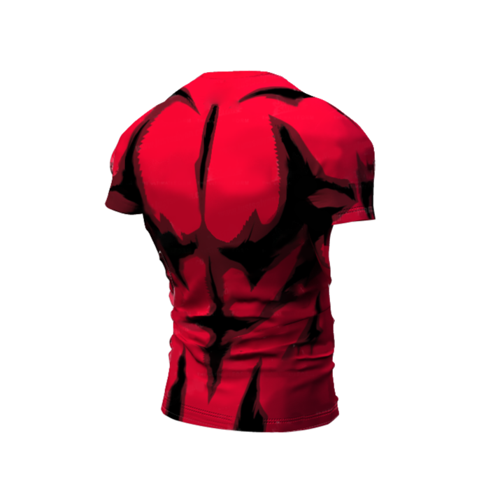 BJJ Rash Guard My Hero Academia Compression 'Plus Ultra Red' Premium Short Sleeve Rashguard