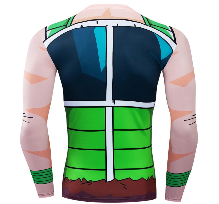 BJJ Rash Guard Dragon Ball Z Compression 'Bardock' Long Sleeve Rashguard