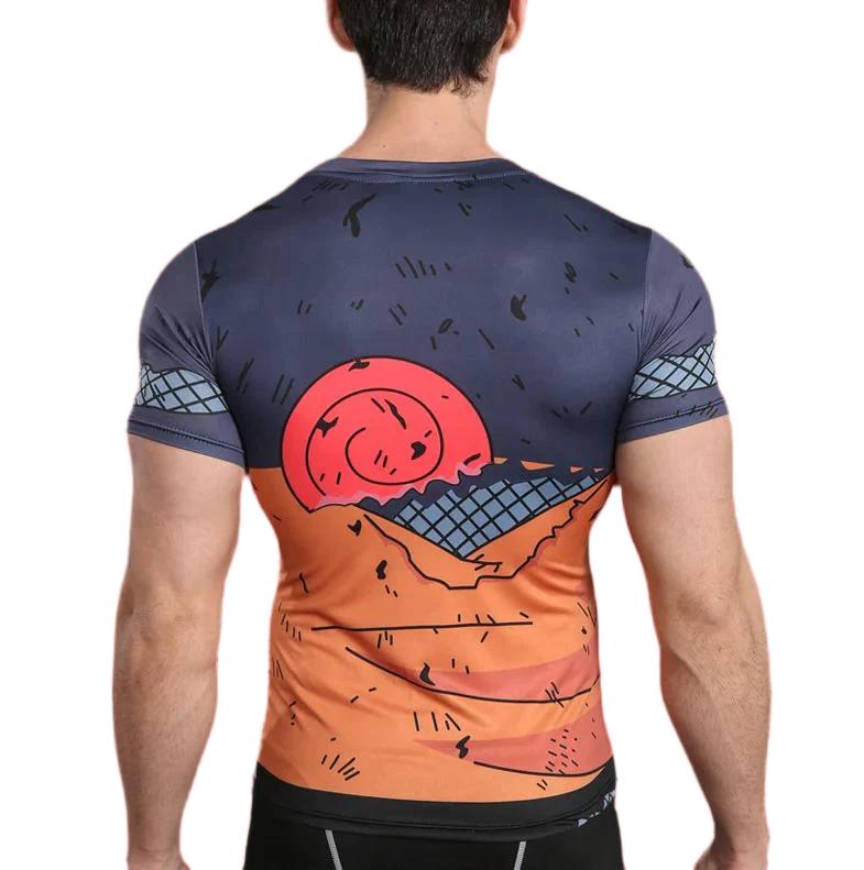 BJJ Rash Guard Teen Naruto 'Battle Damage' Short Sleeve Compression Rash Guard