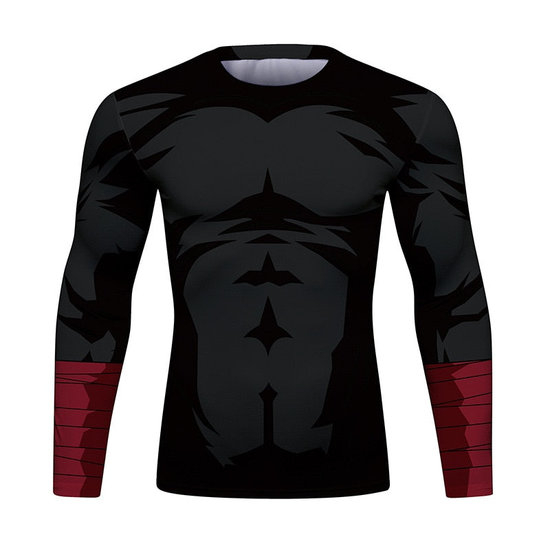 BJJ Rash Guard Naruto 'Rock Lee | Dark' Elite Long Sleeve Compression Rash Guard