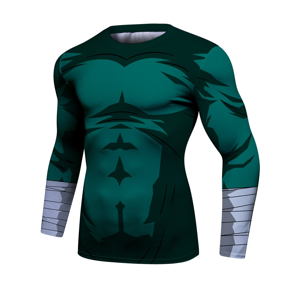 BJJ Rash Guard Naruto 'Rock Lee' Elite Long Sleeve Compression Rash Guard