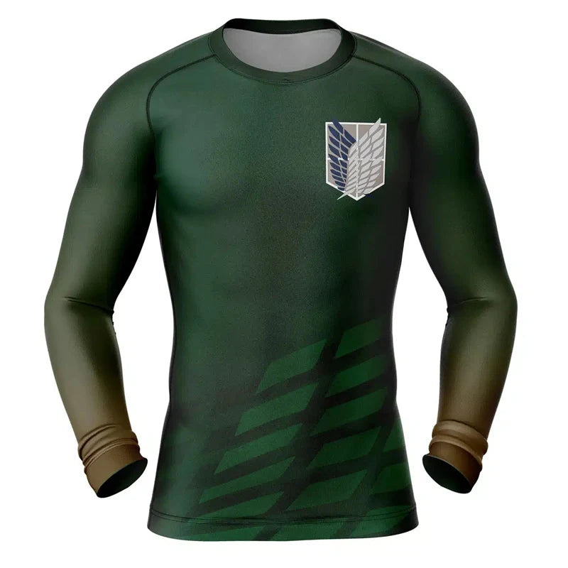 Attack on Titan 'Survey Corps' Long Sleeve Compression Rashguard