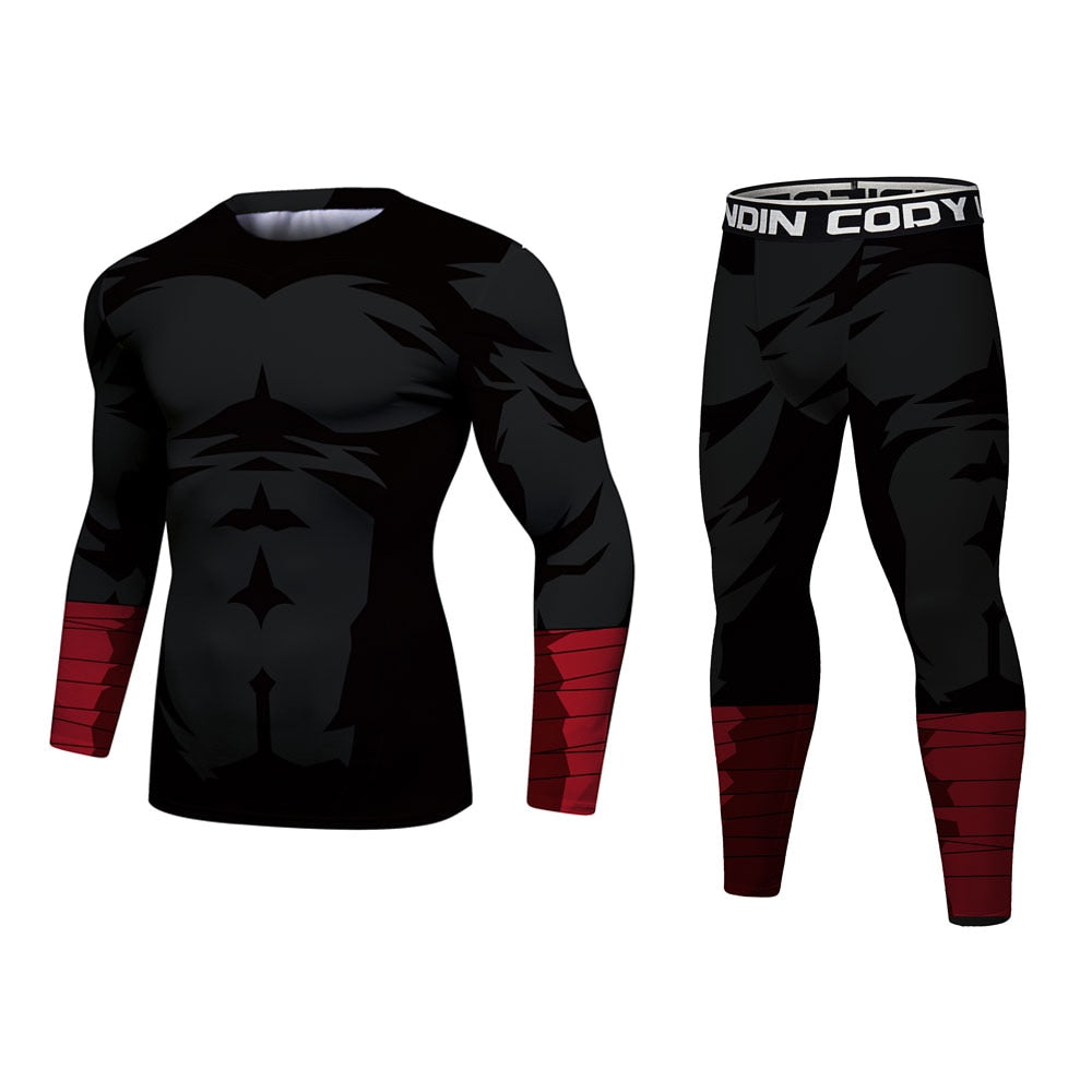 BJJ Rash Guard Naruto 'Rock Lee | Dark' Elite Long Sleeve Compression Rash Guard Set