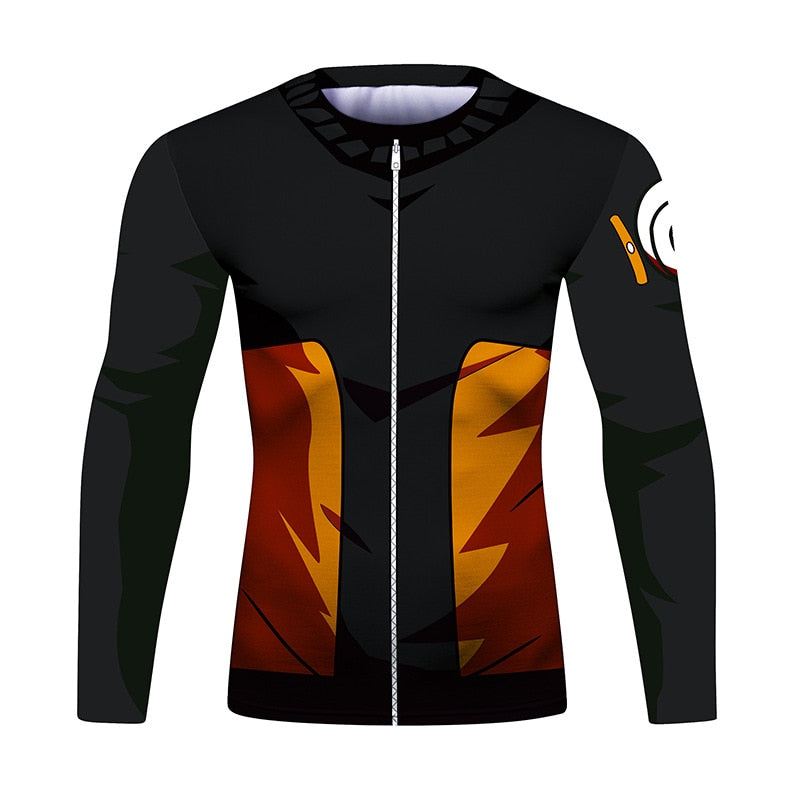 BJJ Rash Guard Naruto Elite Long Sleeve Compression Rash Guard