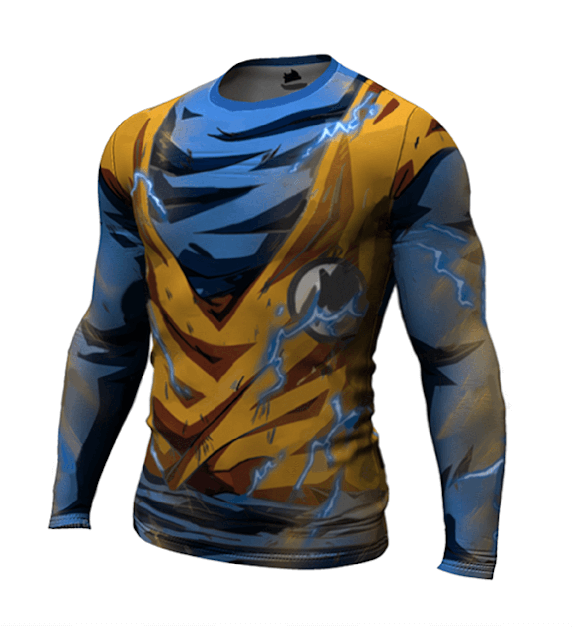 BJJ Rash Guard Dragon Ball Z Compression 'Super Saiyan 2 | Goku' Premium Long Sleeve Rashguard