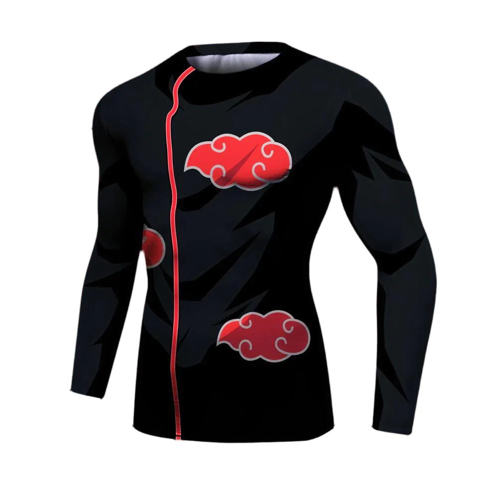 BJJ Rash Guard Naruto 'Akatsuki' Elite Long Sleeve Compression Rash Guard