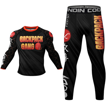 Backpack Gang Compression 2 Piece Long Sleeve Rashguard Set