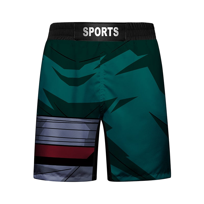 BJJ Rash Guard Men's Naruto 'Rock Lee ' Elite Fight Shorts