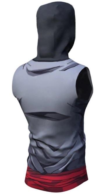 Black Armor Dragon Ball Z Sleeveless Hoodie-RashGuardStore