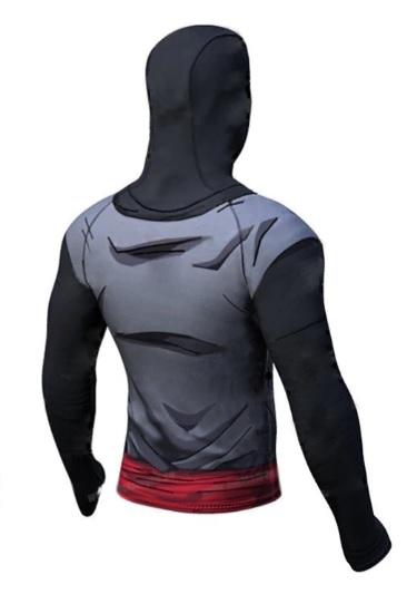 Black Dragon Ball Z Long Sleeve Rashguard Hoodie-RashGuardStore