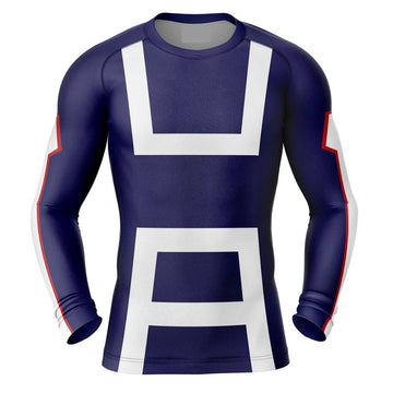 BJJ Rash Guard My Hero Academia 'UA Uniform' Long Sleeve Compression Rashguard