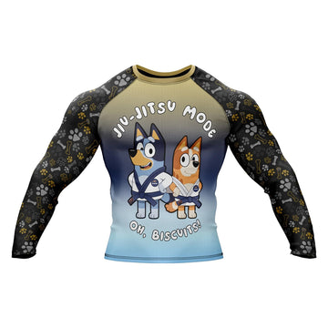 Bluey 'Jiu Jitsu Mode' Long Sleeve Compression Rashguard