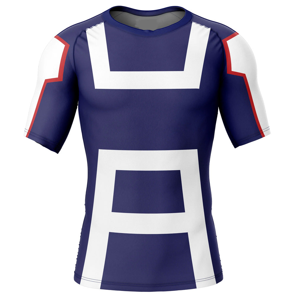 BJJ Rash Guard My Hero Academia 'UA Uniform' Short Sleeve Compression Rashguard