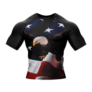 American Flag 'Eagle' Short Sleeve Compression Rashguard