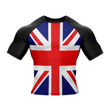 British Flag Short Sleeve Compression Rashguard