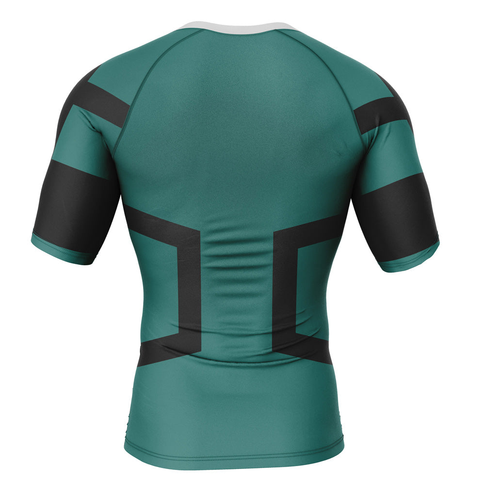 BJJ Rash Guard My Hero Academia 'Deku' Short Sleeve Compression Rashguard